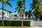 Luxury mansion with palm trees Golden Beach Florida United States