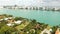Luxury mansions in Miami Beach drone clip
