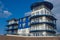 Luxury marina apartment\\\'s, modern colourful buildings