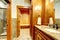 Luxury master bathroom with a sauna.