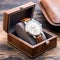 Luxury mens watch case box as a holiday gift for him, bespoke product design