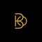 Luxury minimalism B O OB BO initial letter logotype icon logo vector elegant linear line style