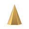 Luxury minimalistic Christmas tree triangle shape table decorative design realistic 3d vector