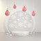 Luxury Mockup Podium Christmas Concept Snowflake Background 3d Render