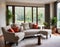 Luxury modern bright interiors salon