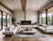 Luxury modern bright interiors salon