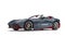 Luxury modern convertible super sports car - metallic gray with dark red details
