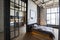Luxury modern design of a cozy small Scandinavian-style studio apartment
