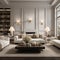 Luxury modern living room design. Modern apartment interior design. Real estate concept