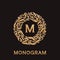 Luxury monogram emblem template.