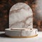 Luxury natural stone podium for showing packaging and product