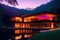 Luxury Neon Building Outdoor Design with Glass