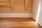 Luxury oak parquet flooring after applying of oil-based floor finish