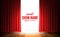 Luxury opening red curtain with spotlight template show