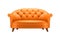 luxury orange leather couch - transparent PNG