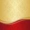 Luxury ornamental Background: gold and red.