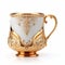 Luxury Ornate Coffee Cup With Gold Details - Andrzej Sykut Style