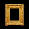 Luxury ornate portrait frame isolated on black