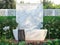 Luxury outdoor bathrooms surrounded by nature 3d render