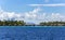 Luxury overwater thatched roof bungalow resort on Bora Bora