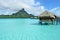 Luxury overwater vacation resort on Bora Bora