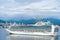 Luxury passenger Cruise Ship sailing in Vancouver