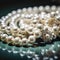 luxury pearl necklace close-up rare precious stone.