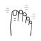 luxury pedicure line icon vector illustration