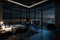 Luxury penthouse bedroom style. Generate Ai