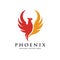 Luxury phoenix logo concept