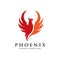 Luxury phoenix logo concept