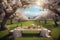 Luxury Picnic in almond trees garden