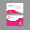 Luxury pink businesscard template design