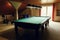 Luxury pool table at recreation room in rehabilitation centre in