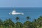 Luxury private super yacht - A bikini in sea water near the tropical island of Koh Phangan, Thailand