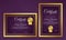 Luxury purple certificate classic design style