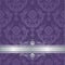 Luxury purple floral damask cover silver border