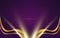 Luxury Purple and Gold Background with Golden Lines and Paper Cut Style