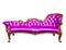 Luxury purple leather armchair isolated