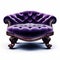 Luxury Purple Velvet Victorian Chaise Lounge Chair