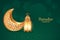 Luxury Ramadan kareem with realistic 3d moon and lantern decorations. Islamic background suitable for Ramadan, Eid al Adha