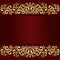 Luxury red Background with golden royal Borders.