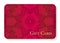 Luxury red gift card with circle dragonfly ornamen