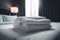 luxury resort fresh white home bed hotel room towel service. Generative AI.