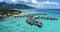 Luxury Resort Travel Vacation - Beautiful Turquoise Lagoon Overwater Bungalows