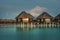 Luxury resort with water villas in maldives, hotel resort