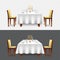 Luxury restaurant table for two vector