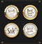 Luxury retro badges gold and silver collection