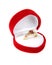 Luxury ring in red box