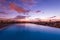 Luxury roof top swimming pool with a city view